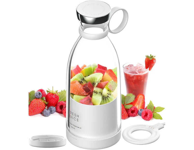Portable Personal Size Blender for Juice Shakes and Smoothies - White