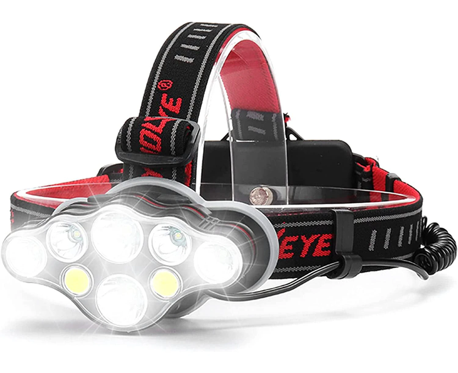 8 LED 18000 High Lumen Bright Outdoors Head Lamp with Red Light