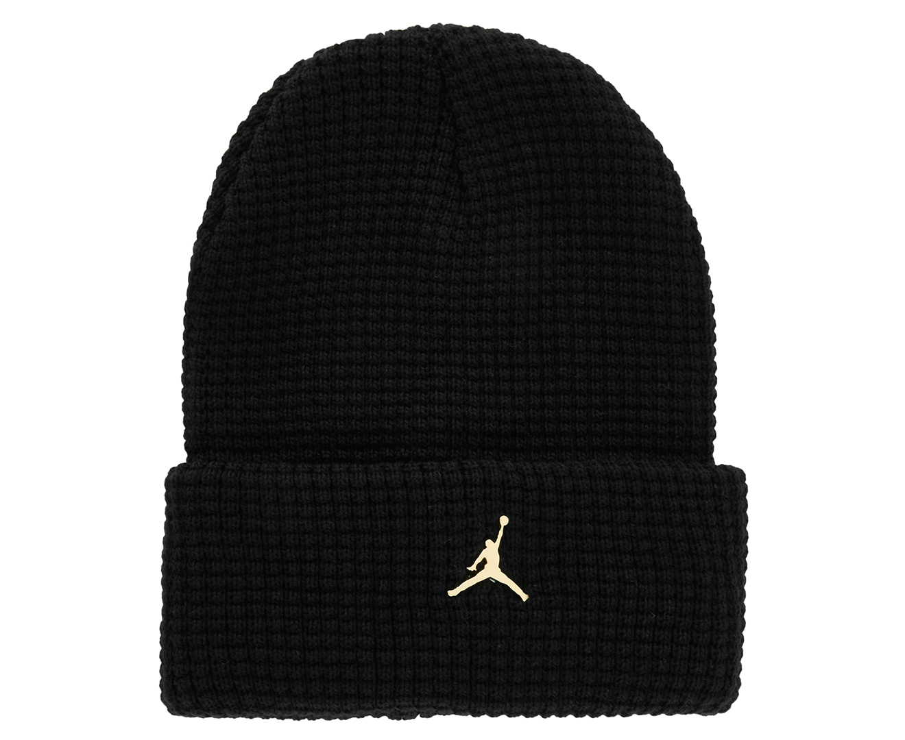 black and gold jordan beanie