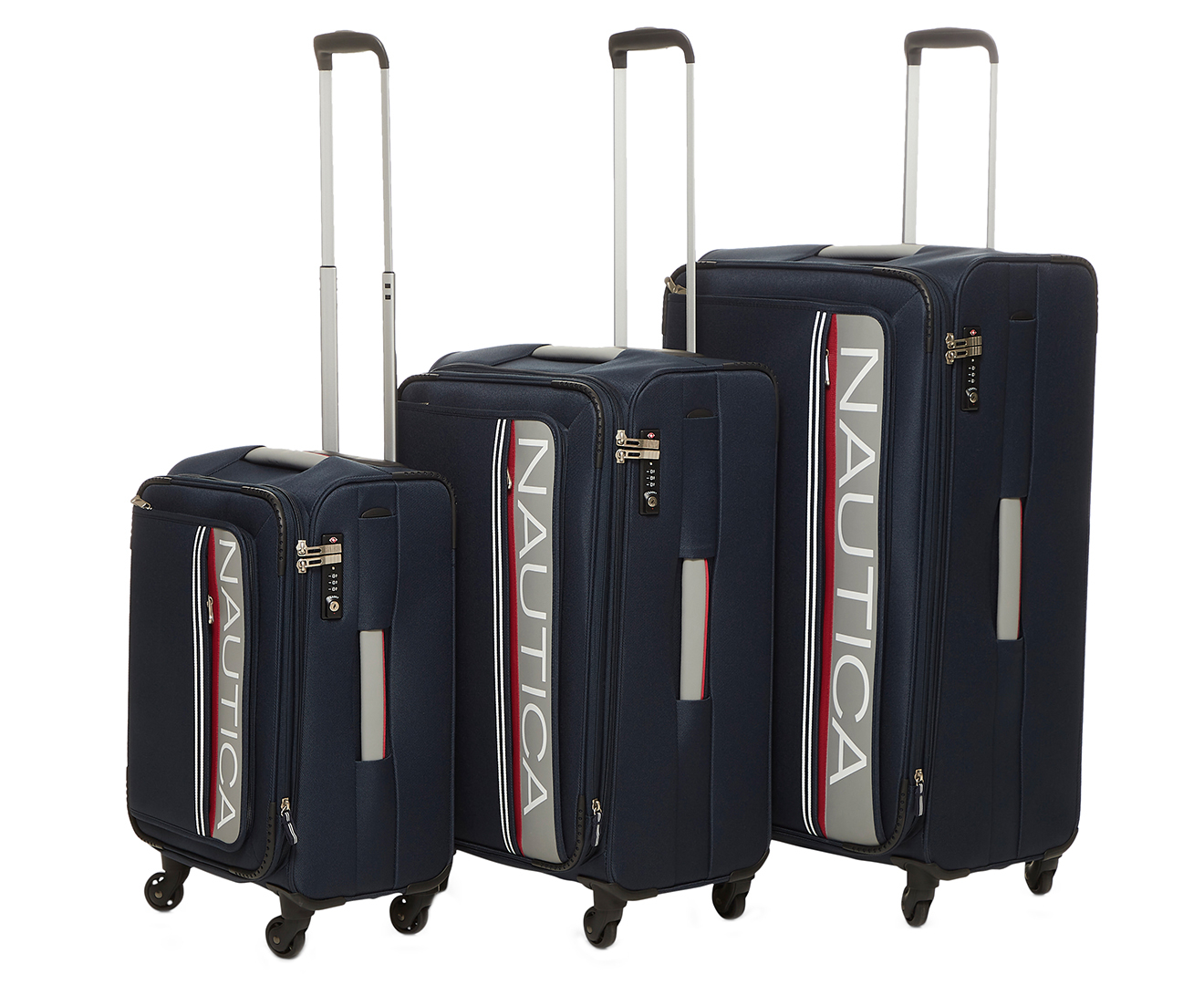 Nautica Fairwater 3-Piece Expandable Luggage / Suitcase Set - Navy/Grey ...