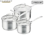 Scanpan 3-Piece Stainless Steel Impact Saucepan Set