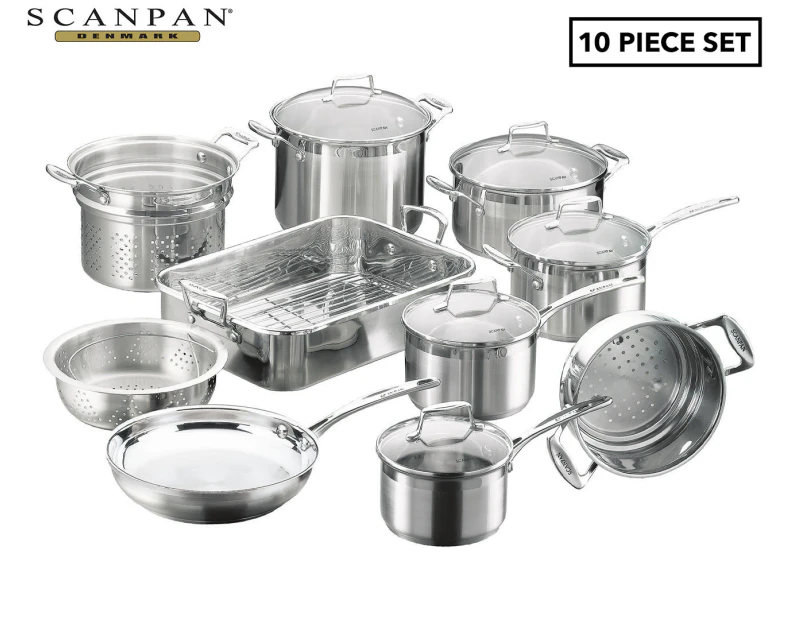 Scanpan 10-Piece Stainless Steel Impact Cookware Set