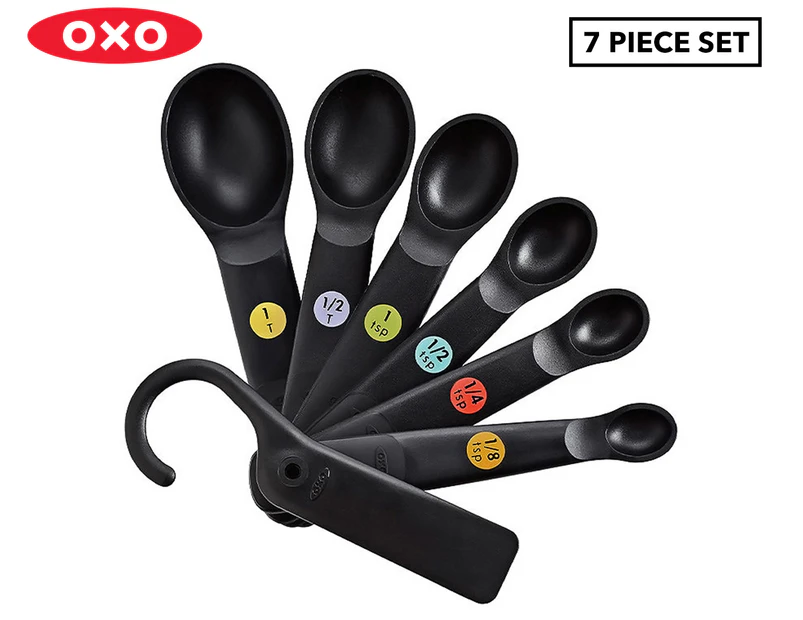 OXO Good Grips 7-Piece Plastic Measuring Spoon Set - Black