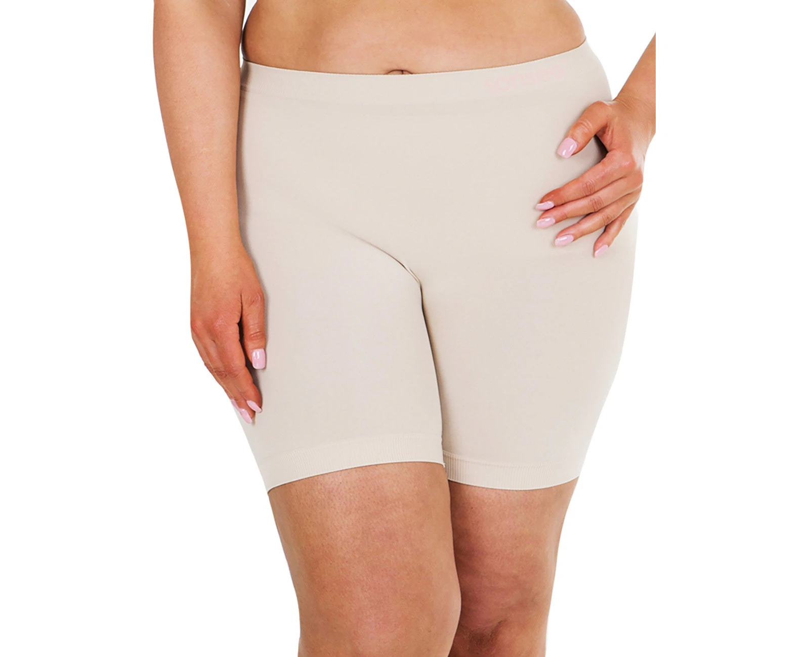 Autograph Anti Chafing Shorts Sonsee - Womens - Plus Size Curvy - Nude