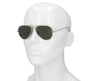 Ray-Ban Unisex Aviator Large Metal Sunglasses - Gold/Green 5