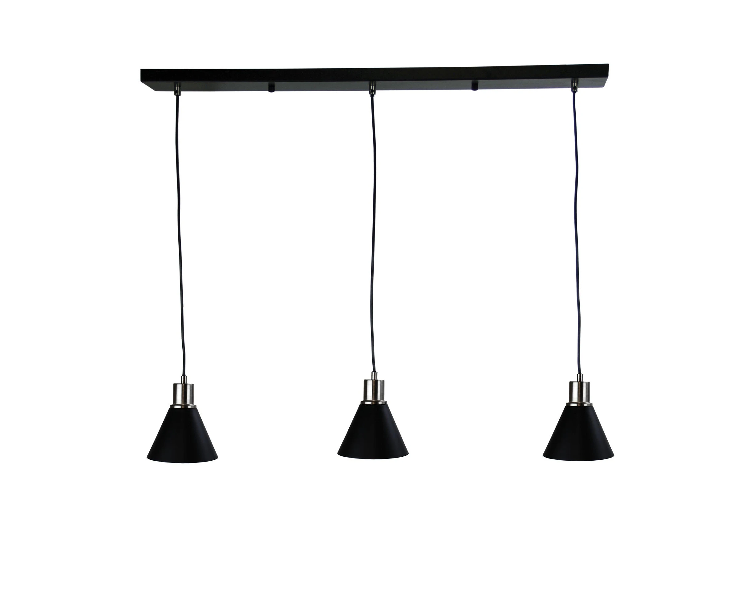 3 Light Bar Pendant 40W - Brushed Chrome