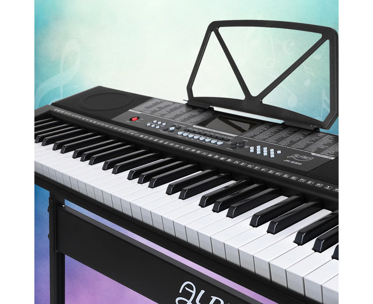 Alpha 61 Keys Electronic Piano Keyboard Digital Electric w/ Stand Sound Speaker