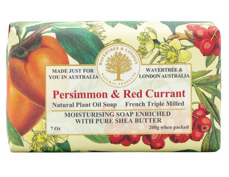 Wavertree and London Soap Bar Persimmon & Red Currant 200g