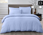 Royal Comfort Bamboo Cooling 2000TC Double Bed Quilt Cover Set - Light Blue