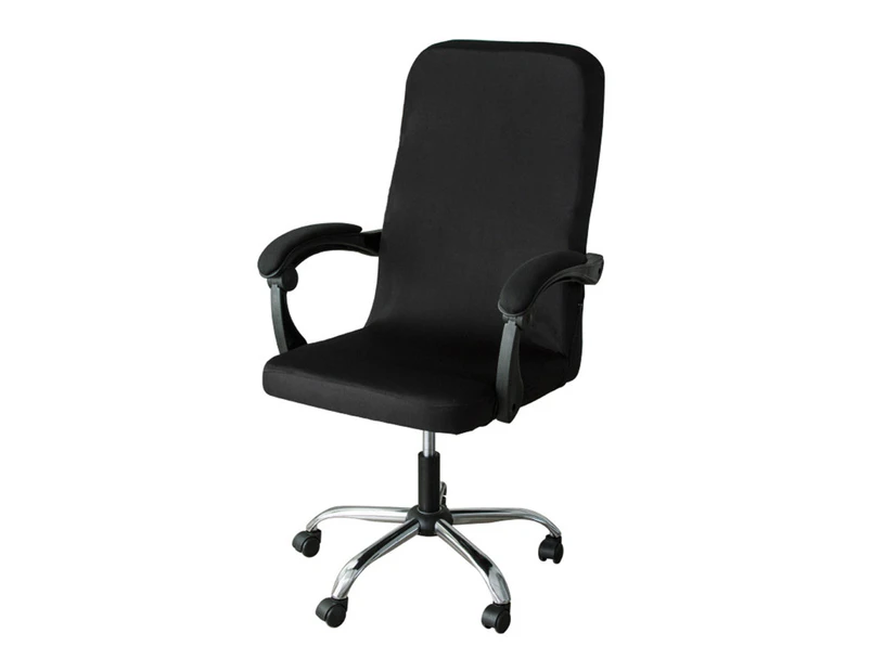 1 Piece Water Resistant Office Chair Slipcovers Black-M