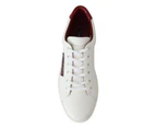 Dolce & Gabbana White Bordeaux Leather Low Top Shoes Sneakers Men Shoes Sneakers