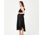 Ripe Maternity Nursing Slip Dress - Black