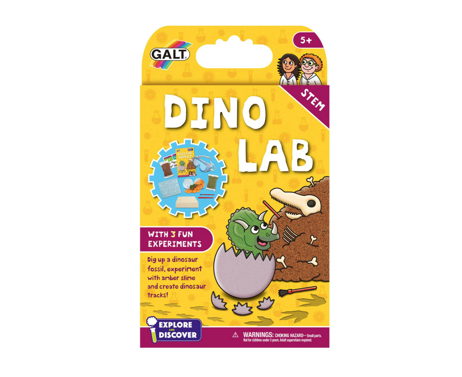 Galt Dino Lab Kids/Childrens STEM Science/Discovery Activity Kit Playset 5y+