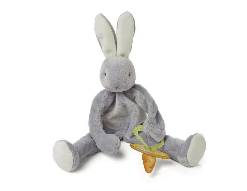 Bunnies By The Bay Silly Buddy Pacifier Holder Lovey - Grey