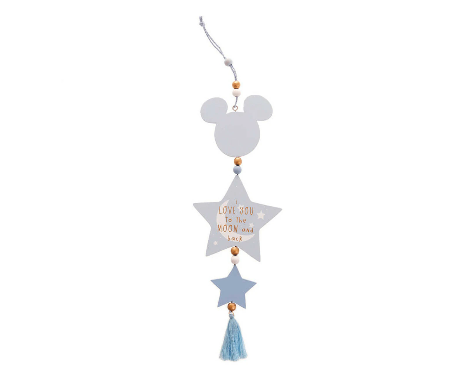 Disney Mickey Mouse Hanging Ornament - Love You to the Moon and Back