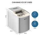 Costway 15KG Ice Maker Portable Ice Cube Machine 2.1L LCD Display/Scoop Countertop Kicthen Bar Cafe, Silver