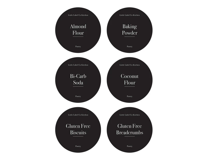 Gluten Free Pantry Stickers (24 Labels) - Black