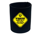 Warning Grumpy Old Git - Funny Novelty Can Cooler Stubby Holder