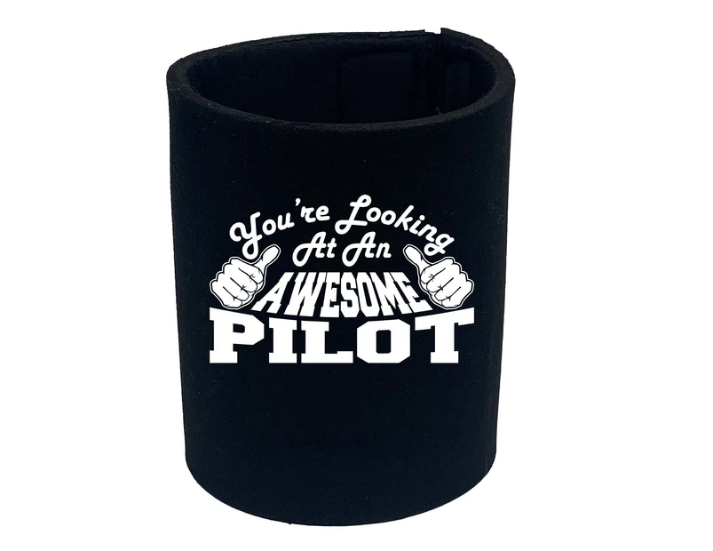 Youre Looking At An Awesome Pilot - Funny Novelty Can Cooler Stubby Holder