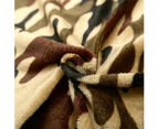 Soft Warmer Car Flannel Plush Electric Blanket Throw Rug - 12v - Camouflage