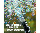 Sound&Light Black Bubble Gun Automatic Gatling Soap Water Bubble Machine Kids Summer Toys