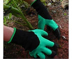 Outdoor Garden Gloves with Claws - Green