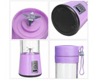 USB Electric Fruit Juicer Smoothie Maker Blender - Purple