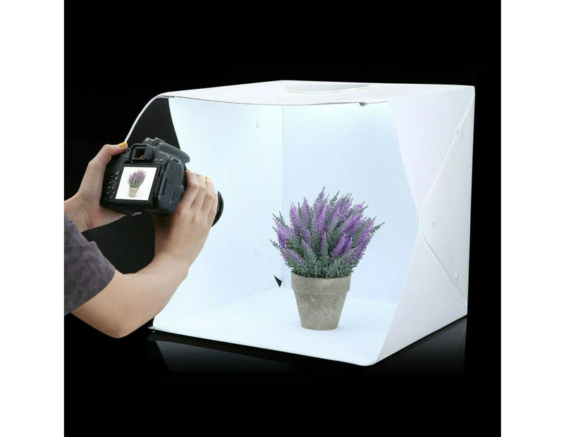 LED Photo Box Foldable Photography Studio  Light Box - 40cm - White