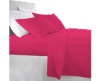 Bedroom Cotton Bedding Egyptian Sheet 1000TC Set - Hot Pink