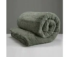 Teddy Bear Fleece Thermal Winter Quilt Doona Cover- Grey