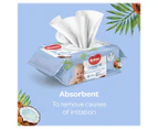 3 x 80pk Huggies Lightly Fragranced Thick Baby Wipes Coconut Oil