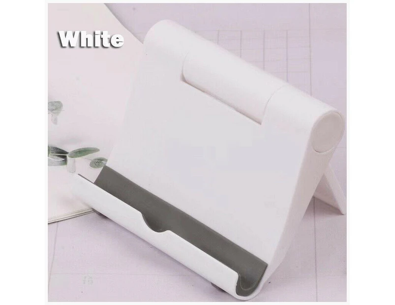 Desk Stand Mobile Phone Stand Holder For Tablet iPad - White
