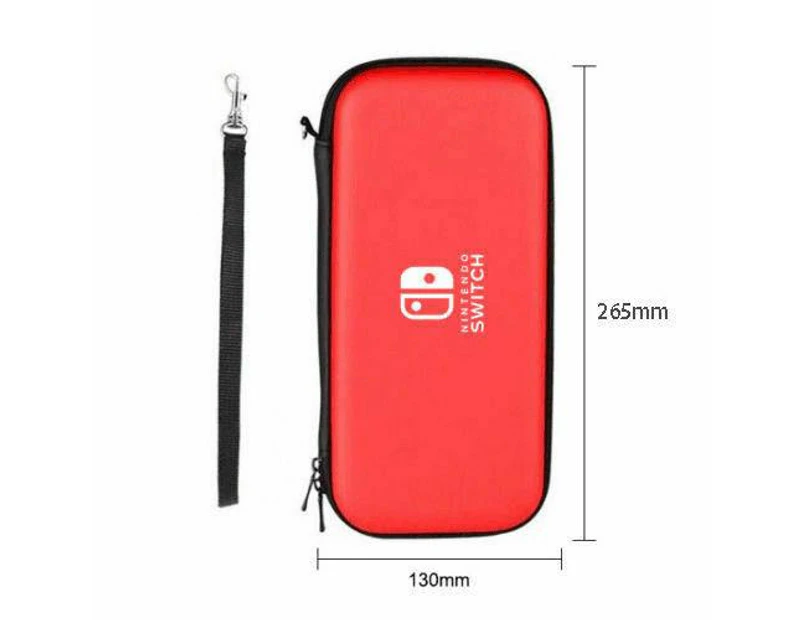Protective Nintendo Switch Hard Carry Storage Bag Case - Red
