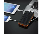 Solar Panel 2 USB External Power Bank Battery Charger - 900000mAh - Black and Blue