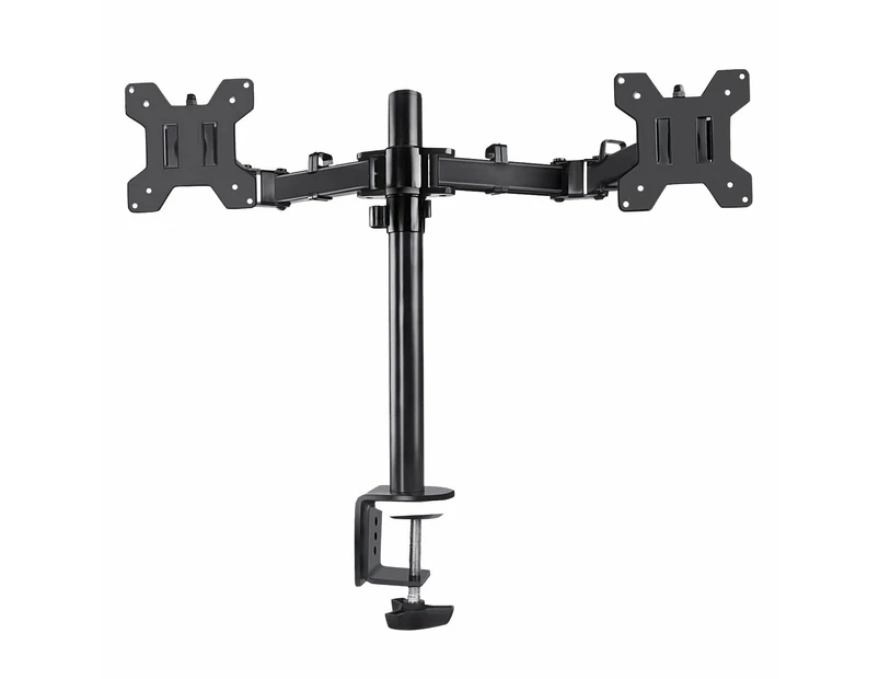 Dual Monitor Desk Mount 2 Arm Stand - Black