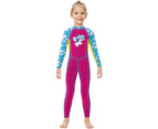 Mr Dive Girls 2.5mm Wetsuit Long Sleeves One Piece Surfing Suit-Purple