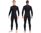 Mr Dive 3mm Mens Long Sleeve Wetsuit Front Zip Diving Suit-Black