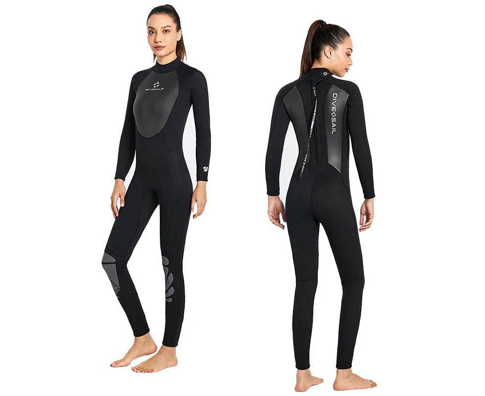 Mr Dive 3mm Womens One Piece Wetsuit-Black