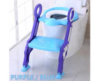 Kids Toilet Ladder Training Toilet Step Potty - Blue / Purple