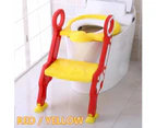 Kids Toilet Ladder Training Toilet Step Potty - Red / Yellow