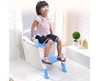 Kids Toilet Ladder Training Toilet Non Slip Step - Blue/White