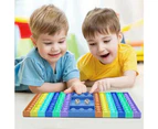 Kids Silicone pop It Board Game Set - Rainbow color