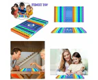 Kids Silicone pop It Board Game Set - Rainbow color