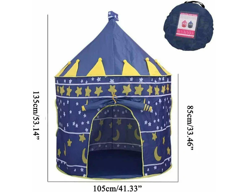 Outdoor Childrens Princess Castle Pop up Play Tent - Blue Castle