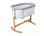 Childcare Easy To Attach And Remove Breathable Bedside Sleeper Bassinet - Beech