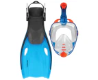 Galaxy2 Adult Mask, Snorkel and Fin Set (Blue) - Large/XL