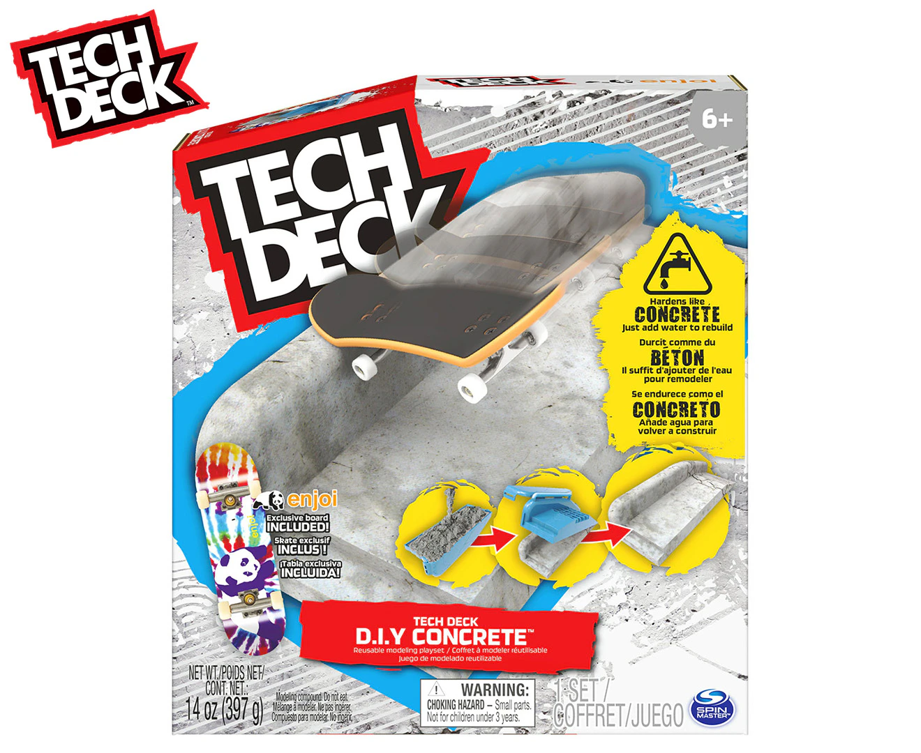 Tech Deck Fingerboard DIY Craft Concrete Model Set Kids/Childrens Play Toy 6y+