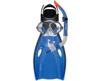 Mission Silitex Mask Snorkel & Fin Set (Blue) - Small/Medium