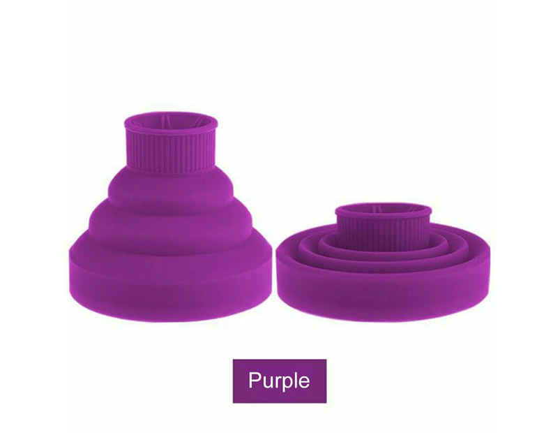 Universal Travel Professional Silicone Salon Hair Dryer - Purple