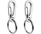 2 Pack Dog Tag Clips, Stainless Steel Heavy Duty Quick Clips Pet ID Tag Holder for Dog/Cat Collar and Harness